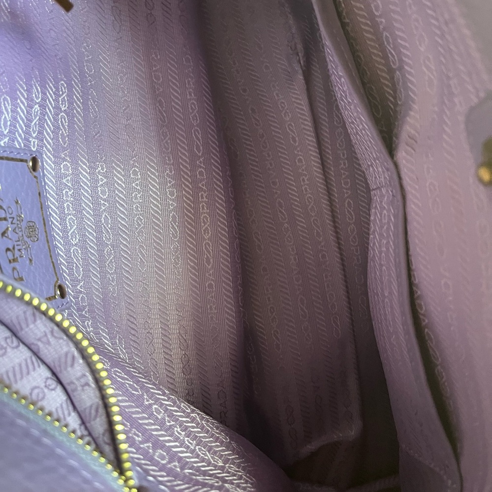 Prada Purple Leather Satchel with Gold Hardware - Picture 16 of 16